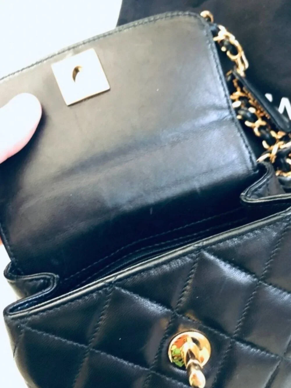 Chanel Black Purse Belt Bag with Chain runway Chanel RARE!